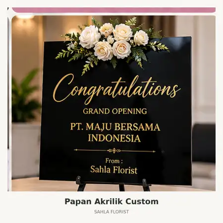 Papan Bunga Akrilik Bondowoso